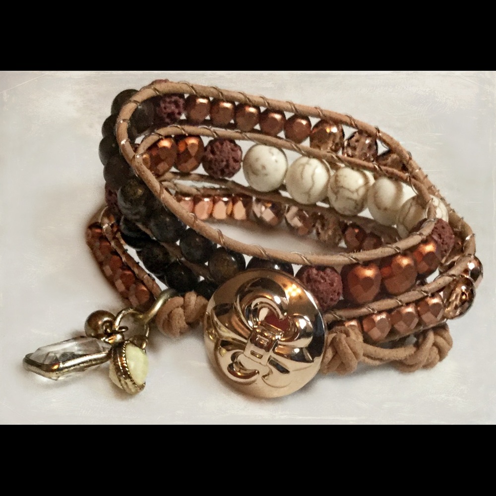 Completely Handmade Triple Wrap Bracelet